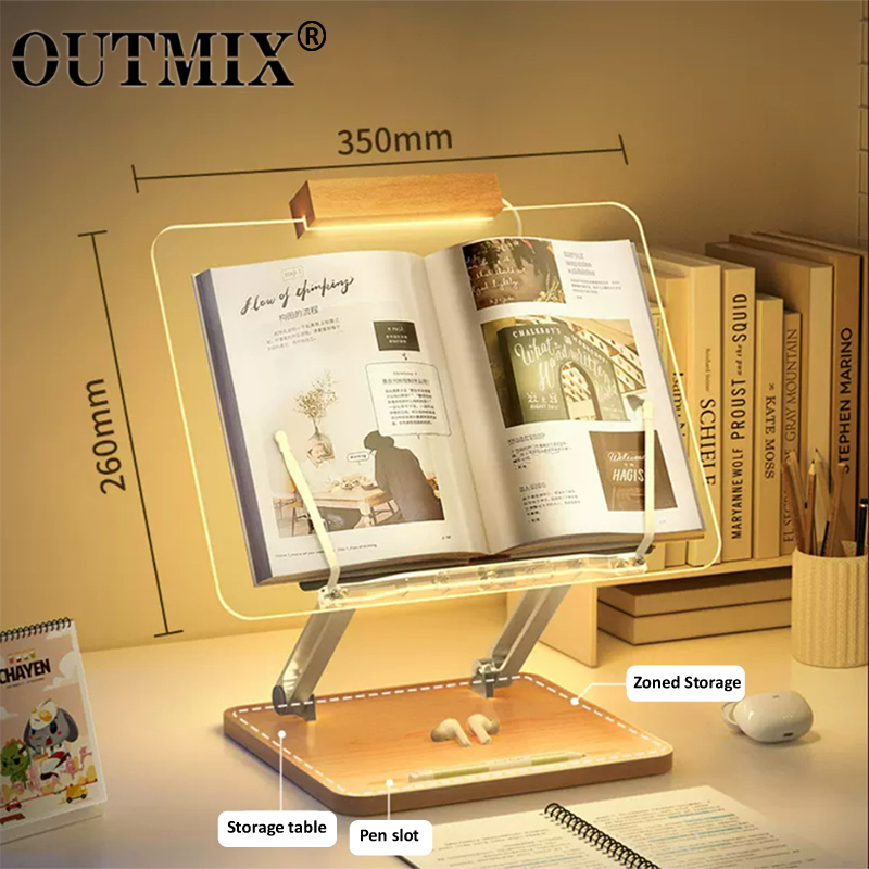 Laptop Tablet Accessories - Suporte de Leitura de Madeira com