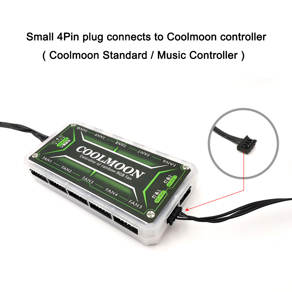 Coolmoon 5v pequeno 4pin rgb c - Laptop Tablet Accessories avaliação e preço