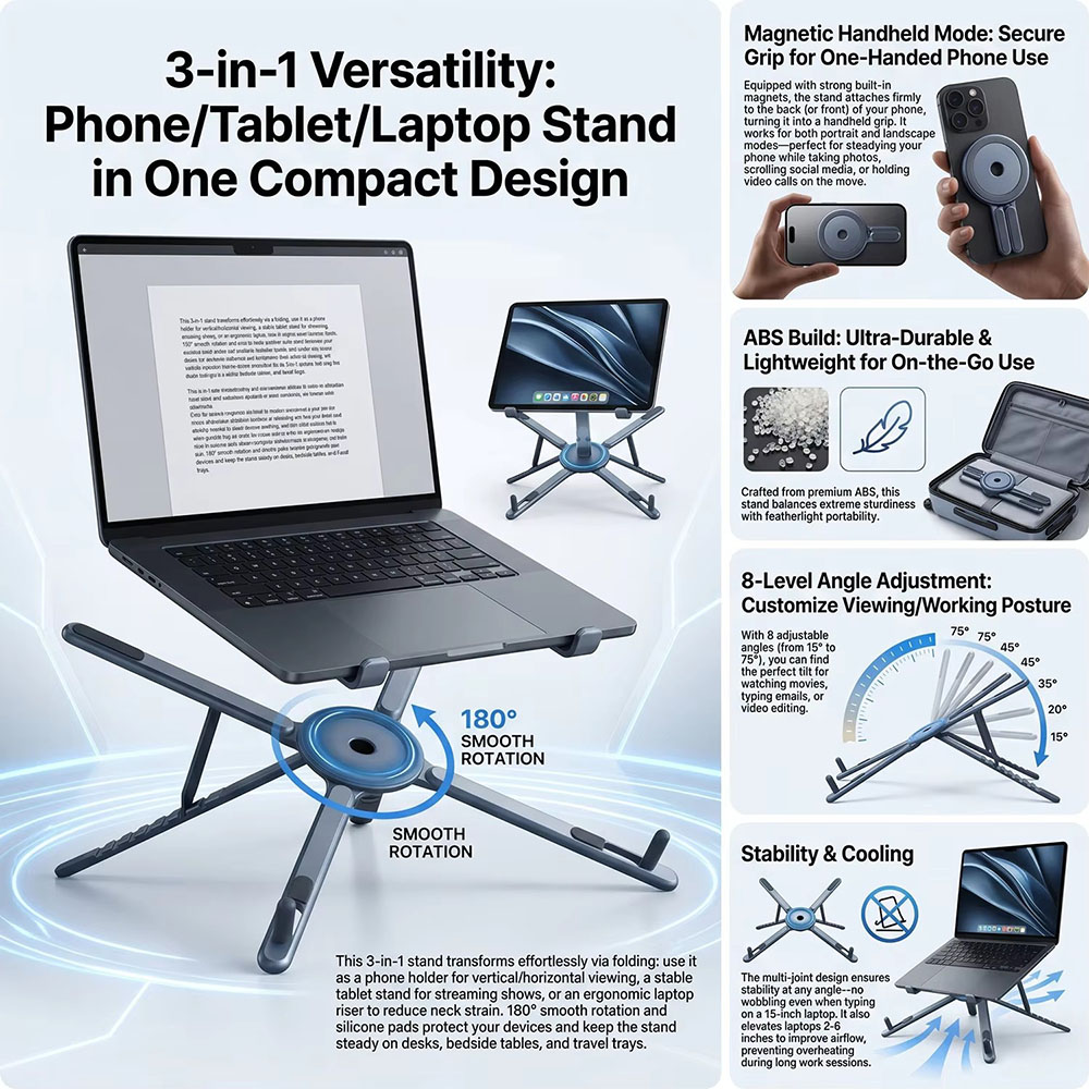 Suporte Magnético Portátil par - Laptop Tablet Accessories avaliação e preço